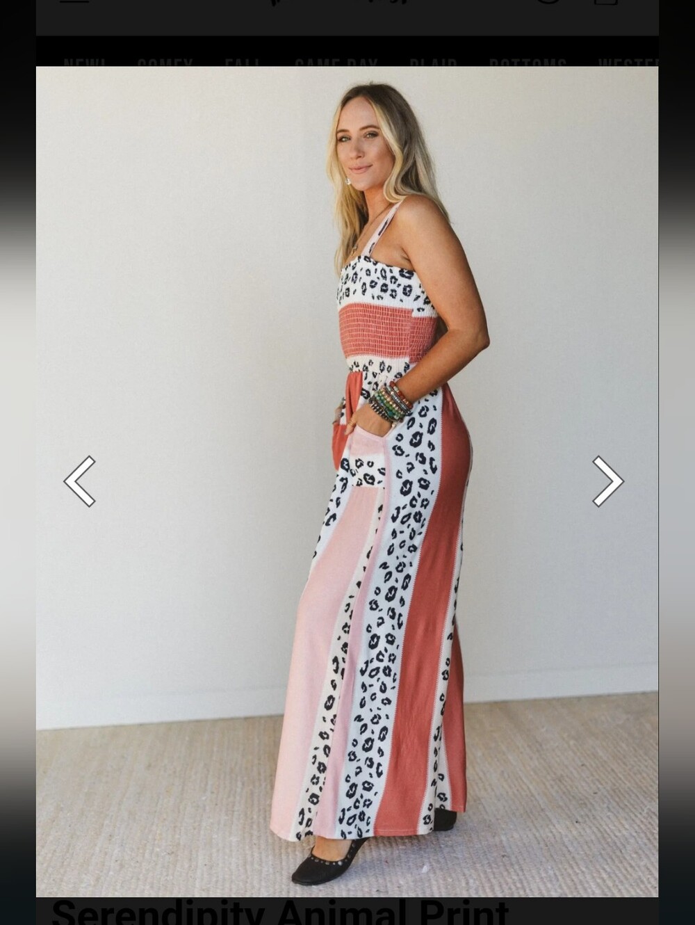 Sleeveless Leopard Print Wide-Leg Jumpsuit in Blush Pink - Picture 5 of 9